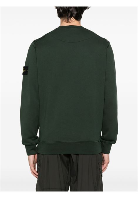 brushed organic cotton fleece sweatshirt man juniper STONE ISLAND | K2S15 6100060 S0051V005E